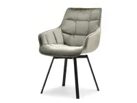 Produkt: Krzesło aruba szary metaliczny welur, podstawa-czarny