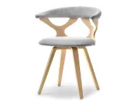 Produkt: Krzesło bonito buk-szary tkanina, podstawa buk