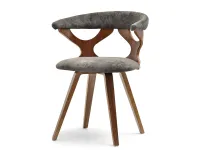 Produkt: Krzesło bonito orzech-brąz welur, podstawa orzech