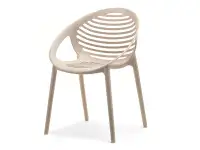 Produkt: Krzesło boria beżowy tworzywo, podstawa beżowy