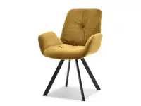Produkt: Krzesło casil złoty welur, podstawa czarny