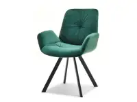 Produkt: Krzesło casil zielony welur, podstawa czarny