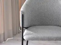 Krzesło cloe szary tkanina, podstawa czarny