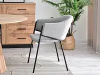 Krzesło cloe szary tkanina, podstawa czarny