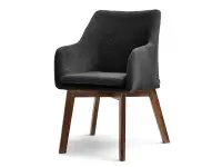 Produkt: krzesło dori-wood czarny tkanina, podstawa orzech
