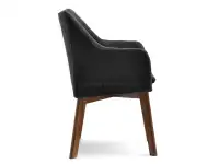 Tapicerowane krzesło DORI WOOD BOUCLE NOGA ORZECH - profil