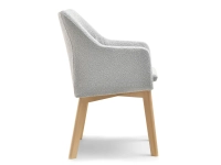 Krzesło DORI WOOD POPIEL BOUCLE NOGA DREWNO - profil