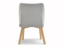 Krzesło DORI WOOD POPIEL BOUCLE NOGA DREWNO - tył