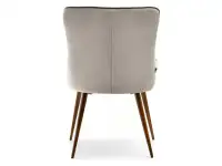 Krzesło z pikowaniem EMANU BEŻOWE tapicerowane do salonu - tył