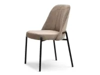 Produkt: Krzesło ernest beż tkanina, podstawa czarny