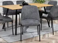 Krzesło jadalniane ERNEST GRAFIT - CZARNE NOGI - nowoczesna forma