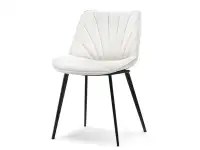 Produkt: Krzesło evita biały welur, podstawa czarny