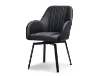 Produkt: Krzesło faro czarny skóra-ekologiczna, podstawa czarny