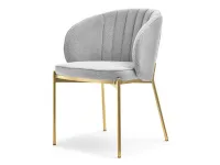 Produkt: Krzesło felice szary tkanina, podstawa złoty