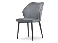 Produkt: Krzesło gaspar szary welur, podstawa czarny