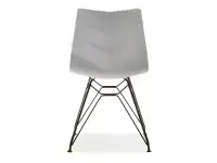 Krzesło z grubego tworzywa HOYA na czarnej nodze z metalu - tył