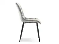 Krzesło HUGO SZARY + CZARNY z pikowaniem do salonu - profil