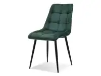 Produkt: Krzesło hugo zielony welur, podstawa czarny