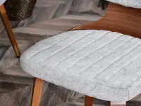 Krzesło drewniane IDRIS SZARA TKANINA - ORZECH - oryginalna tkanina