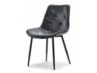 Produkt: Krzesło lamia czarny skóra ekologiczna, podstawa czarny