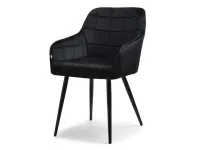 Produkt: Krzesło logan czarny welur, podstawa czarny
