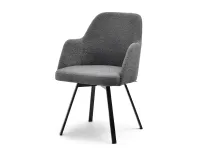 Produkt: krzesło lui-rot ciemnoszary tkanina, podstawa czarny
