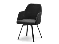 Produkt: krzesło lui-rot czarny tkanina, podstawa czarny