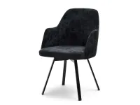 Produkt: krzesło lui-rot czarny welur, podstawa czarny