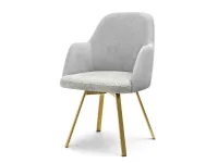 Produkt: krzesło lui-rot jasnoszary tkanina, podstawa złoty