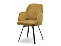 Produkt: krzesło lui-rot musztardowy welur, podstawa czarny