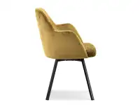 Krzesło fotelowe LUI ROT MUSZTARDOWE - CZARNE - profil