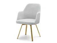 Produkt: krzesło lui-rot popiel tkanina, podstawa złoty