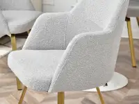 Krzesło obrotowe z podłokietnikami LUI ROT POPIEL - ZŁOTY - wygodne podłokietniki