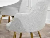 Krzesło obrotowe z podłokietnikami LUI ROT POPIEL - ZŁOTY - charakterystyczne detale