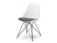 Produkt: Krzesło luis rod biało-czarny skóra ekologiczna, podstawa czarny