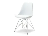 Produkt: Krzesło luis rod biały skóra ekologiczna, podstawa chrom