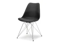 Produkt: Krzesło luis rod czarny skóra ekologiczna, podstawa chrom