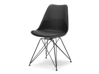 Produkt: Krzesło luis rod czarny skóra ekologiczna, podstawa czarny