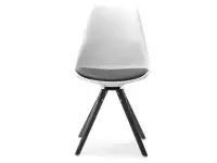 Krzesło z tworzywa LUIS ROT biało - czarne - przód