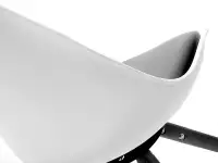 Krzesło z tworzywa LUIS ROT biało - czarne - tył oparcia
