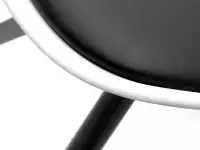 Krzesło z tworzywa LUIS ROT biało - czarne - jakość