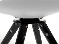 Krzesło z tworzywa LUIS ROT biało - czarne - obrotowe siedzisko