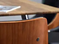 Tapicerowane krzesło z giętgo drewna MAGNUM orzech czarny - drewno gięte