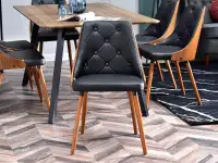 Tapicerowane krzesło z giętgo drewna MAGNUM orzech czarny - nowoczesna forma