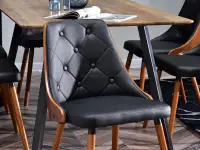 Tapicerowane krzesło z giętgo drewna MAGNUM orzech czarny - komfortowe siedzisko