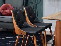 Tapicerowane krzesło z giętgo drewna MAGNUM orzech czarny - oryginalna bryła