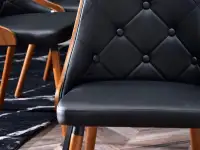 Tapicerowane krzesło z giętgo drewna MAGNUM orzech czarny - charakterystyczne detale