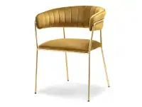 Produkt: Krzesło male złoty welur, podstawa złoty
