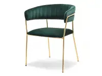 Produkt: Krzesło male zielony welur, podstawa złoty