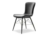 Produkt: Krzesło margot czarny skóra ekologiczna, podstawa czarny